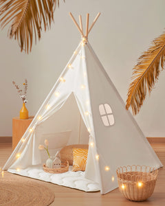 Tiny Land Teepee Tent For Kids, 100% Cotton Play Tent