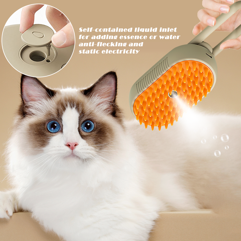 Pet Steam Hair Brush 3 in 1