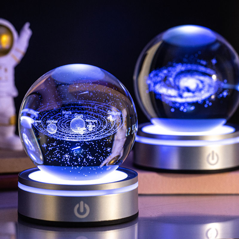 3D Luminous Crystal Globe