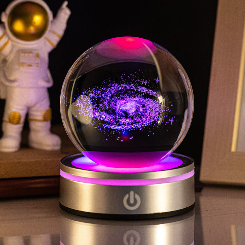 3D Luminous Crystal Globe