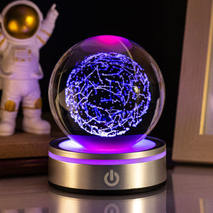 3D Luminous Crystal Globe