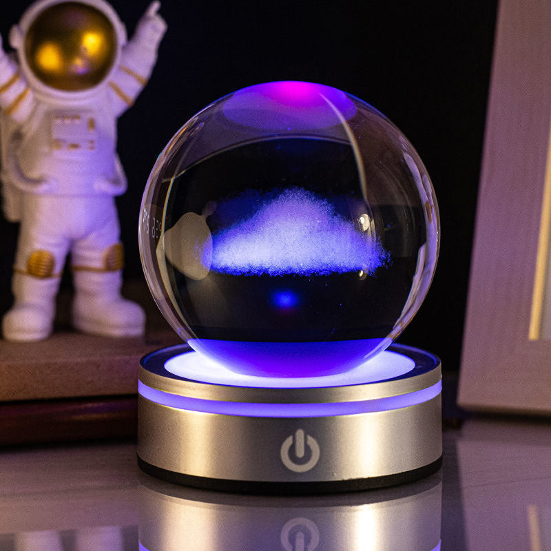 3D Luminous Crystal Globe