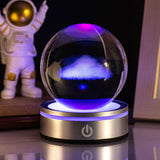 3D Luminous Crystal Globe