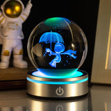 3D Luminous Crystal Globe