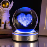 3D Luminous Crystal Globe