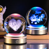 3D Luminous Crystal Globe