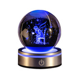 3D Luminous Crystal Globe